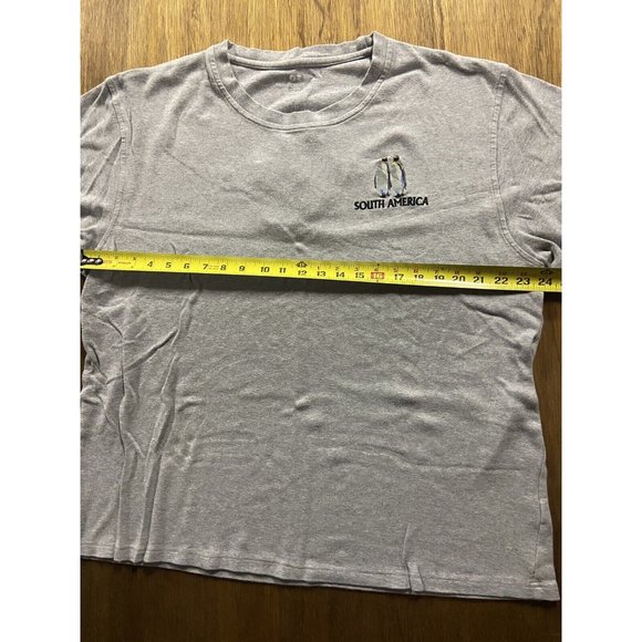 Princess Cruises South America Embroidered Penguin Graphic Gray Crew Neck Tee 2X - Picture 5 of 7